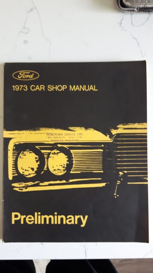 73 Ford Car Shop Manual