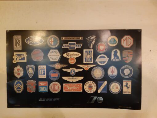 Vintage Auto Emblems Poster